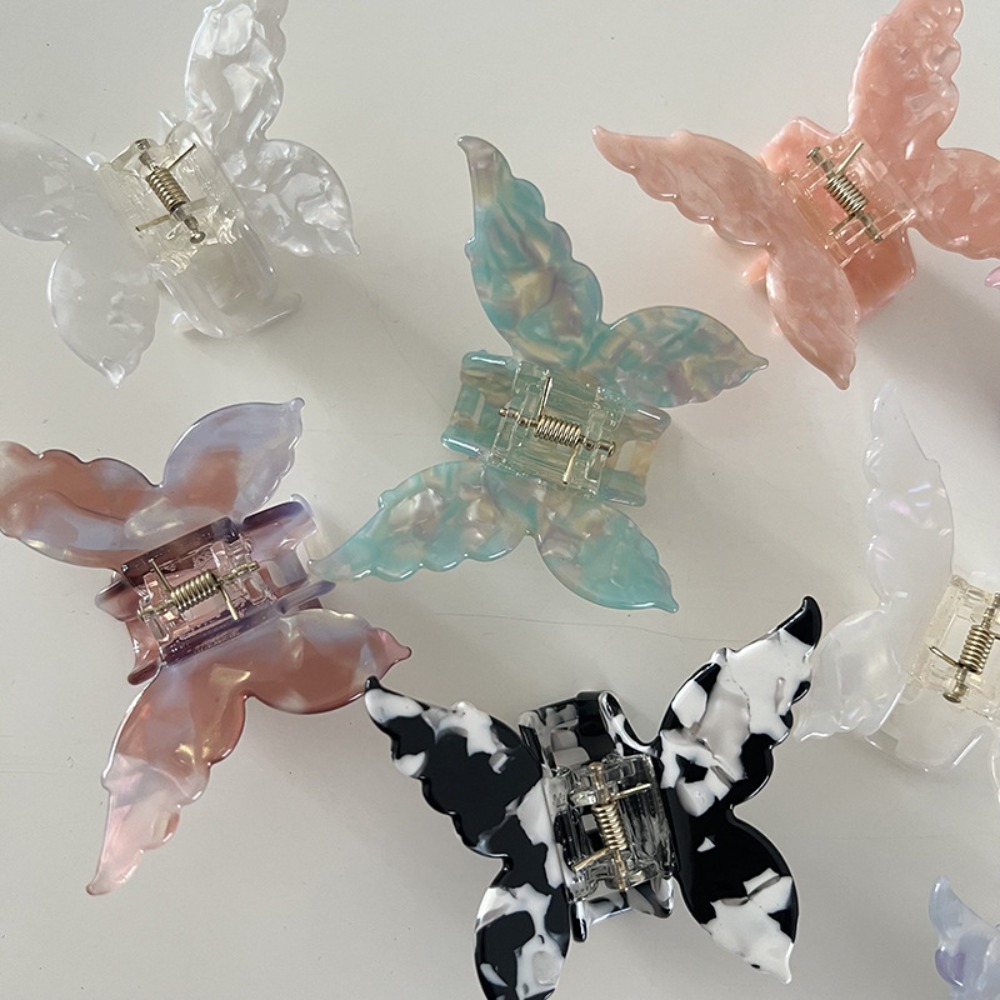 Vintage Fashion Ai - Vintage Butterfly Hair Claw Acetate Fiber