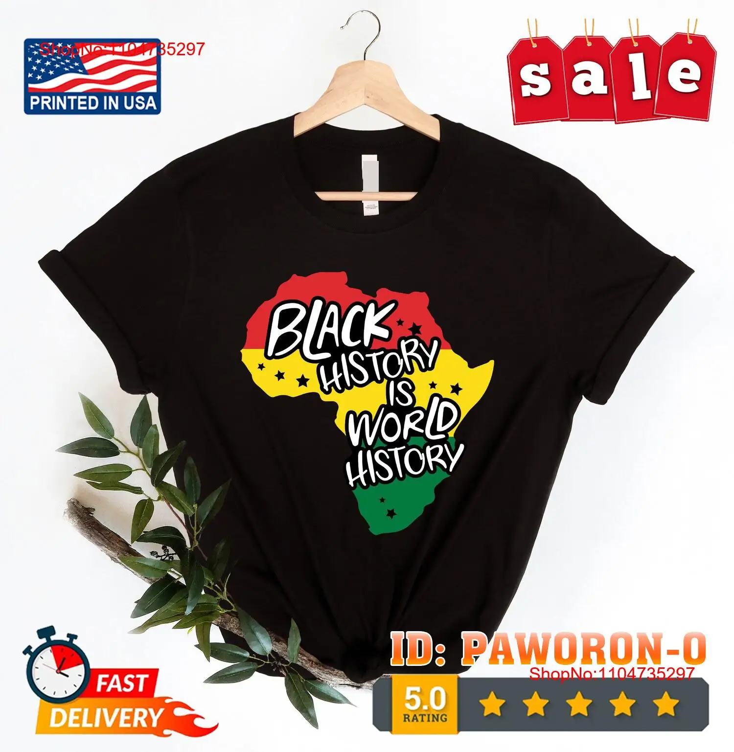 Vintage Fashion History - Black History Is World T Shirt