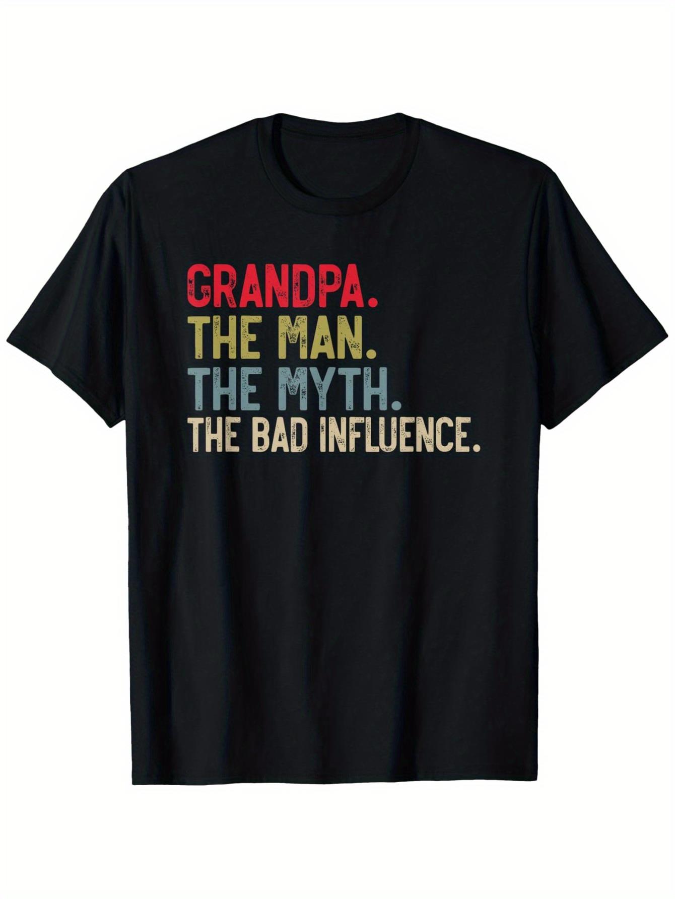 Vintage Fashion Influencers - Funny Men's Black Graphic T-Shirt Grandpa