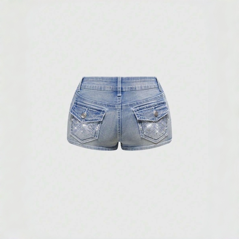 Embellished Crystal Back Pocke - Vintage Fashion Jeans 리뷰 및 가격