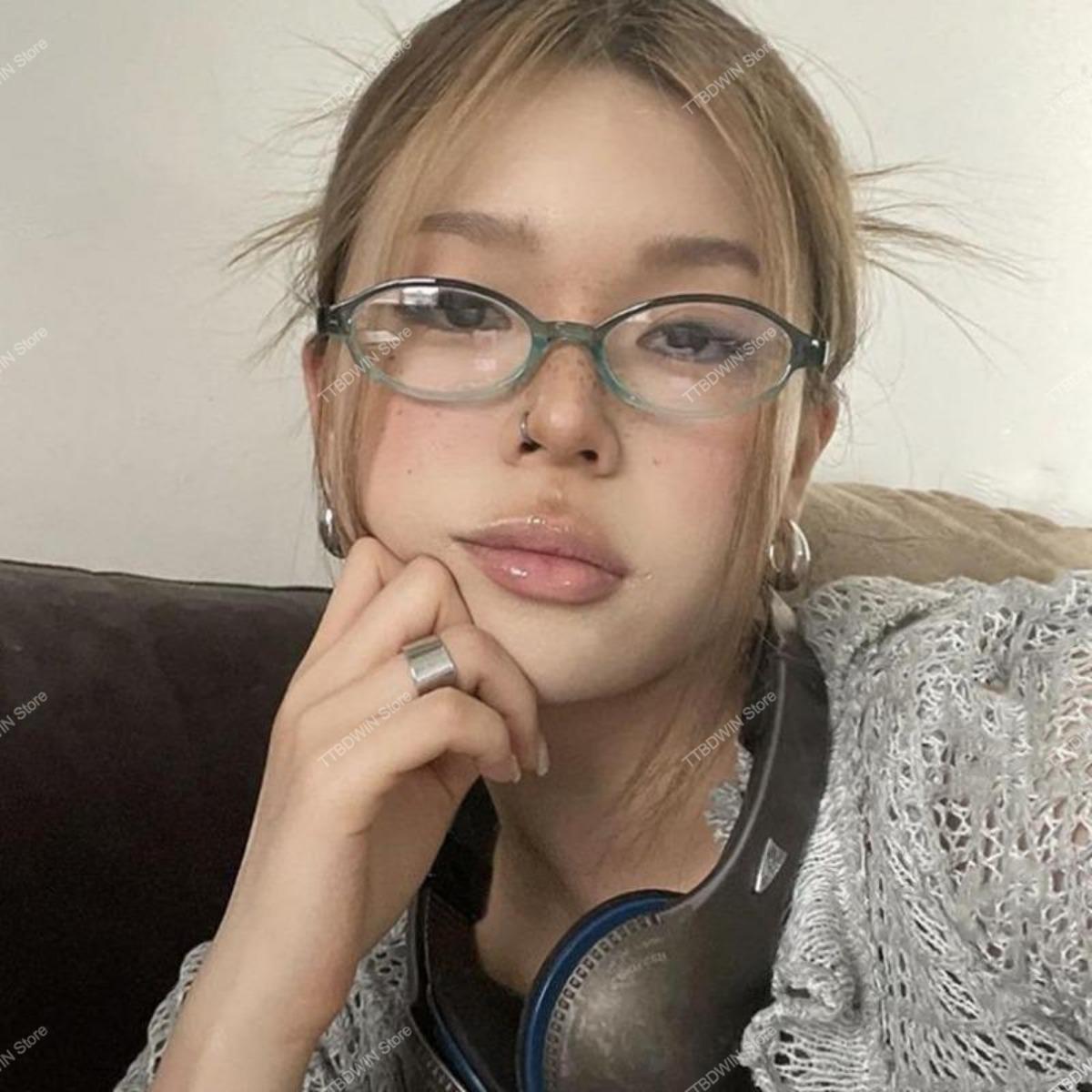 1/2Pcs Retro Glasses Women Gir - Retro Vintage Korean Fashion 리뷰 및 가격