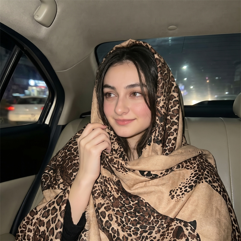 Vintage Leopard Print Hijab an - Vintage Fashion Wear 리뷰 및 가격