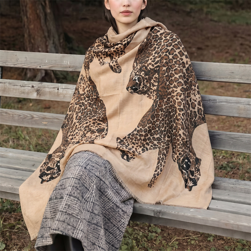 Vintage Leopard Print Hijab an - Vintage Fashion Wear 리뷰 및 가격
