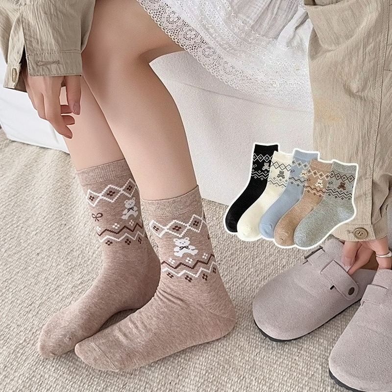Retro Socks Women 2025 Autumn  - Retro Vintage Korean Fashion 리뷰 및 가격