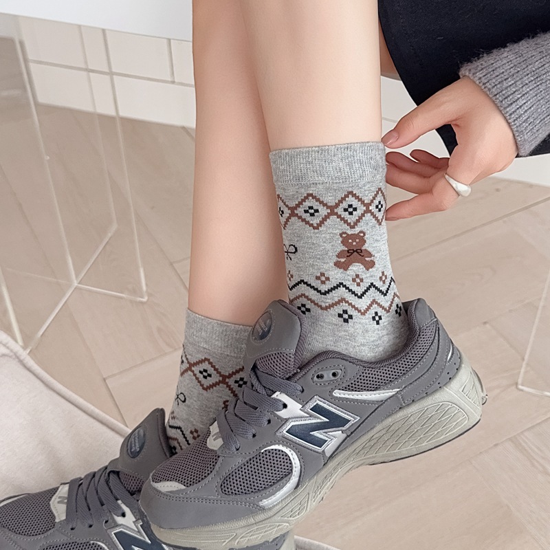 Retro Socks Women 2025 Autumn  - Retro Vintage Korean Fashion 리뷰 및 가격