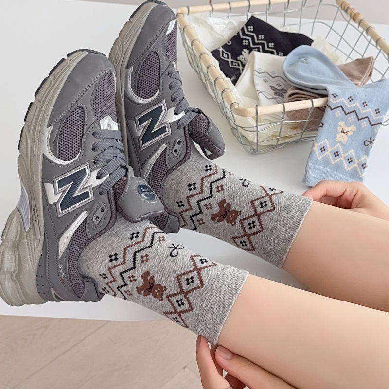 Retro Socks Women 2025 Autumn  - Retro Vintage Korean Fashion 리뷰 및 가격