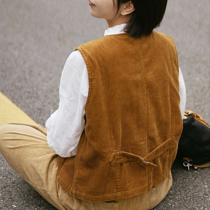 Vest Women Corduroy Retro Vint - Retro Vintage Korean Fashion 리뷰 및 가격