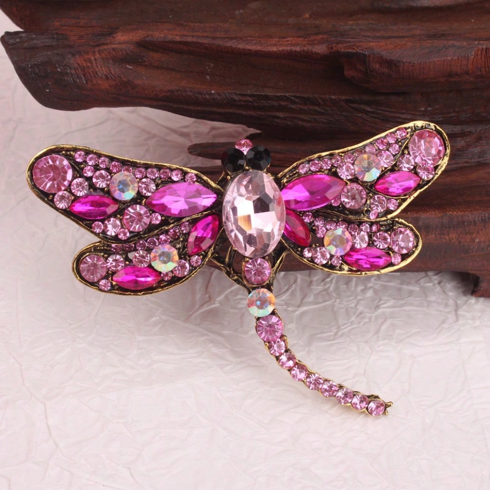 Vintage Gold-Tone Pink Rhinest - Vintage Fashion Retro Outfit 리뷰 및 가격