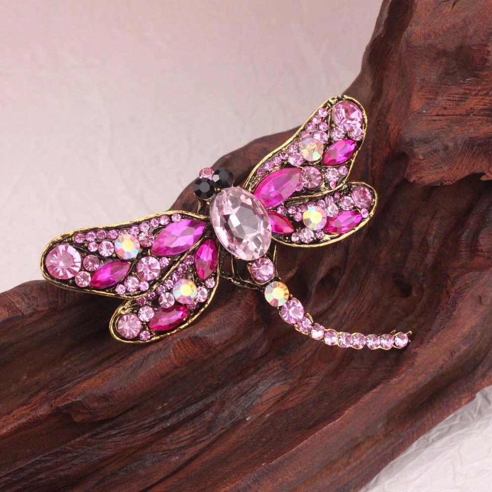 Vintage Gold-Tone Pink Rhinest - Vintage Fashion Retro Outfit 리뷰 및 가격