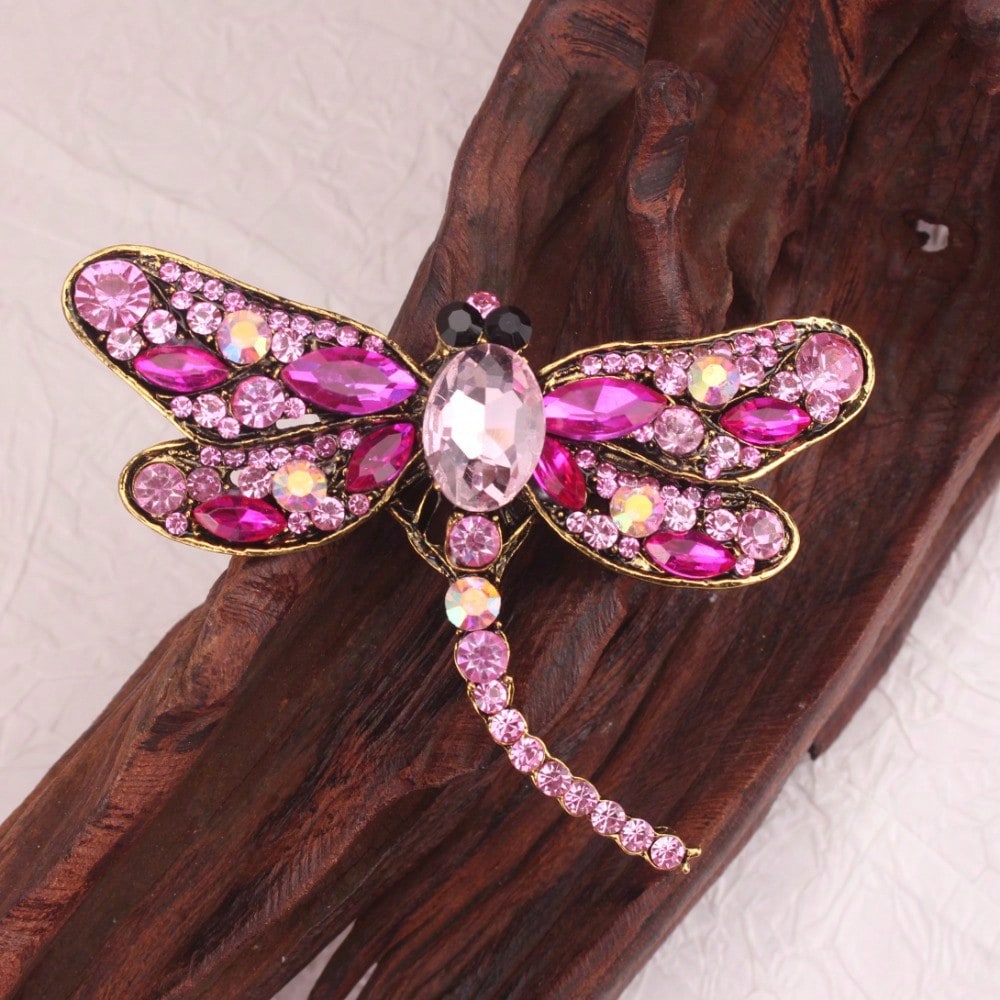Vintage Gold-Tone Pink Rhinest - Vintage Fashion Retro Outfit 리뷰 및 가격