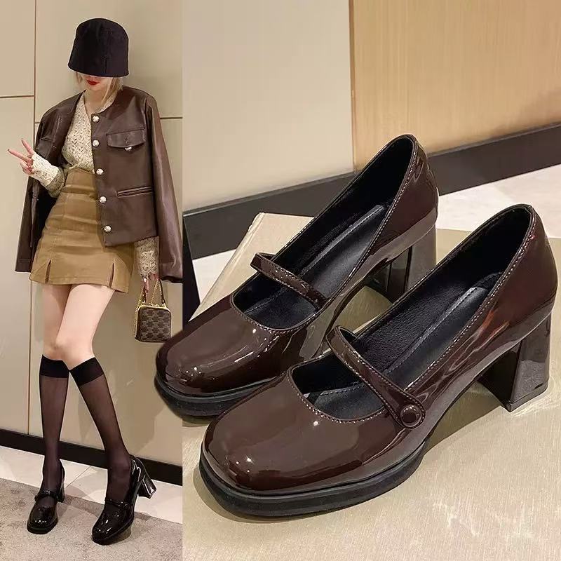 Spring New Patent Leather Brow - Vintage Fashion In 2026 리뷰 및 가격