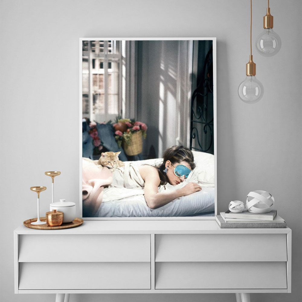 Audrey Hepburn Breakfast Poste - Vintage Fashion Prints For Wall 리뷰 및 가격
