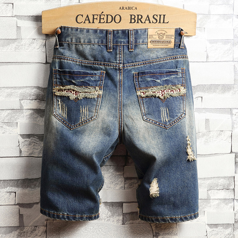 Ripped Hip-hop Denim Shorts Me - Vintage Fashion Jeans 리뷰 및 가격