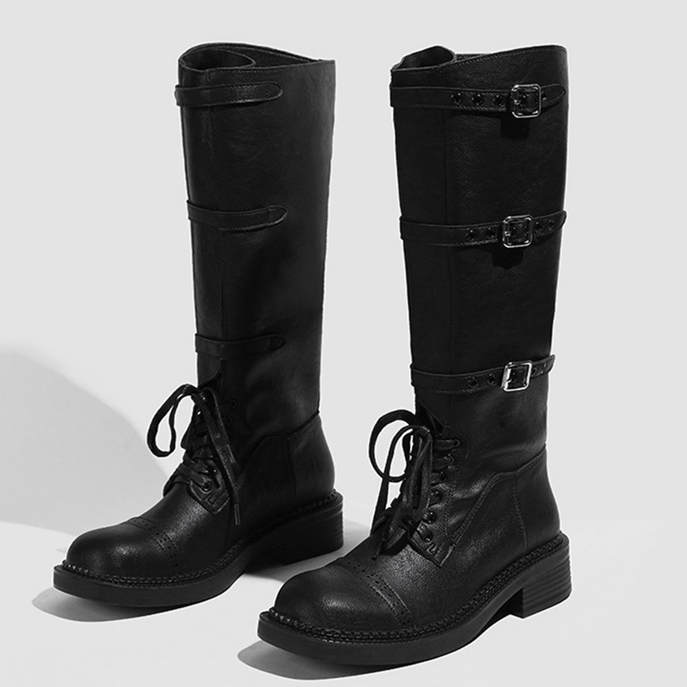 Women's Knee High Boots Vintag - Vintage Style Women Fashion 리뷰 및 가격