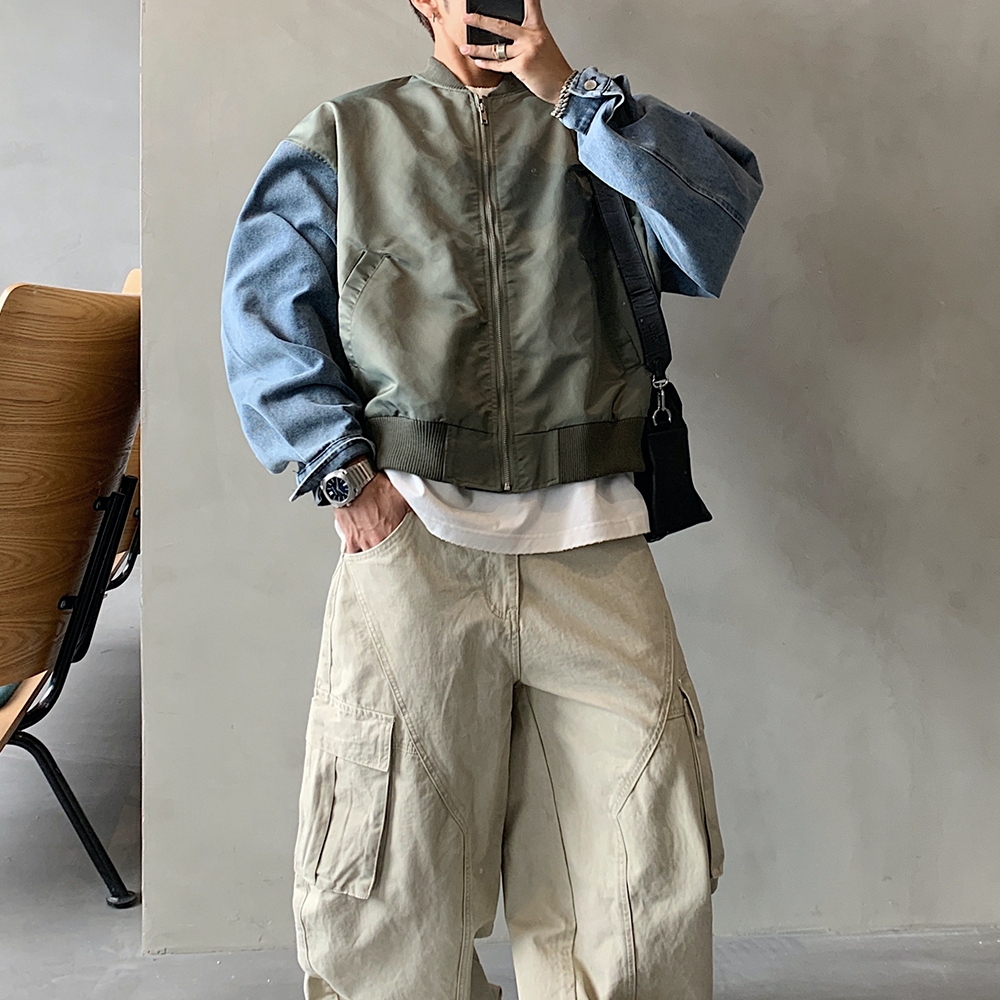 Korean Style American Denim Pa - Vintage Urban Fashion 리뷰 및 가격