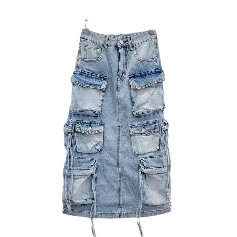 Women's Denim Workwear Skirt H - Vintage Fashion Influencers 리뷰 및 가격