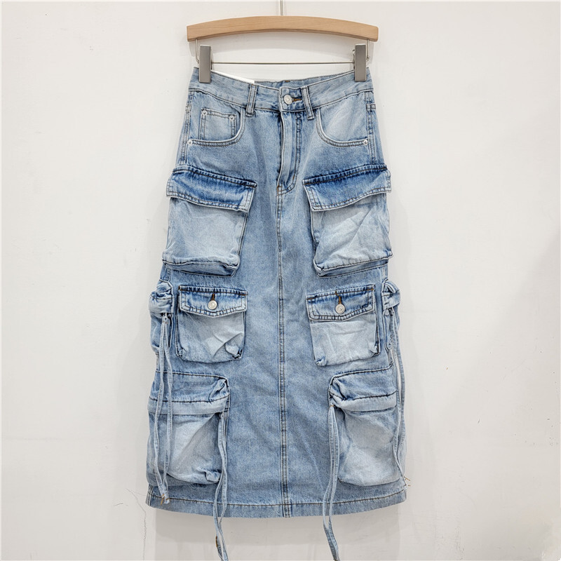 Women's Denim Workwear Skirt H - Vintage Fashion Influencers 리뷰 및 가격
