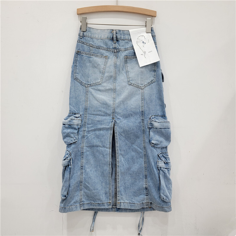 Women's Denim Workwear Skirt H - Vintage Fashion Influencers 리뷰 및 가격