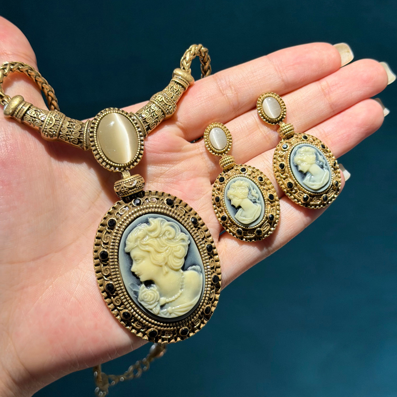 Vintage Cameo Jewelry Sets Nat - Vintage Fashion Retro Outfit 리뷰 및 가격