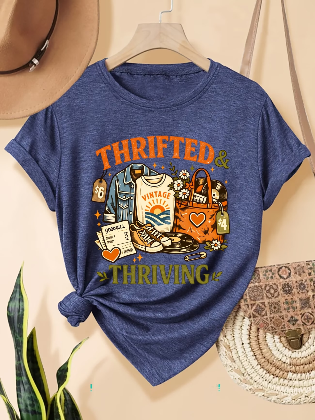Plus size women's short sleeve - Thrift Vintage Fashion Usa 리뷰 및 가격