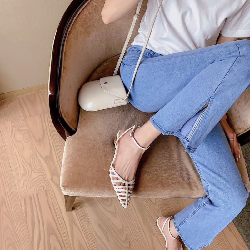Brown Vintage Hollow Out Sanda - Vintage Fashion Outfit 리뷰 및 가격