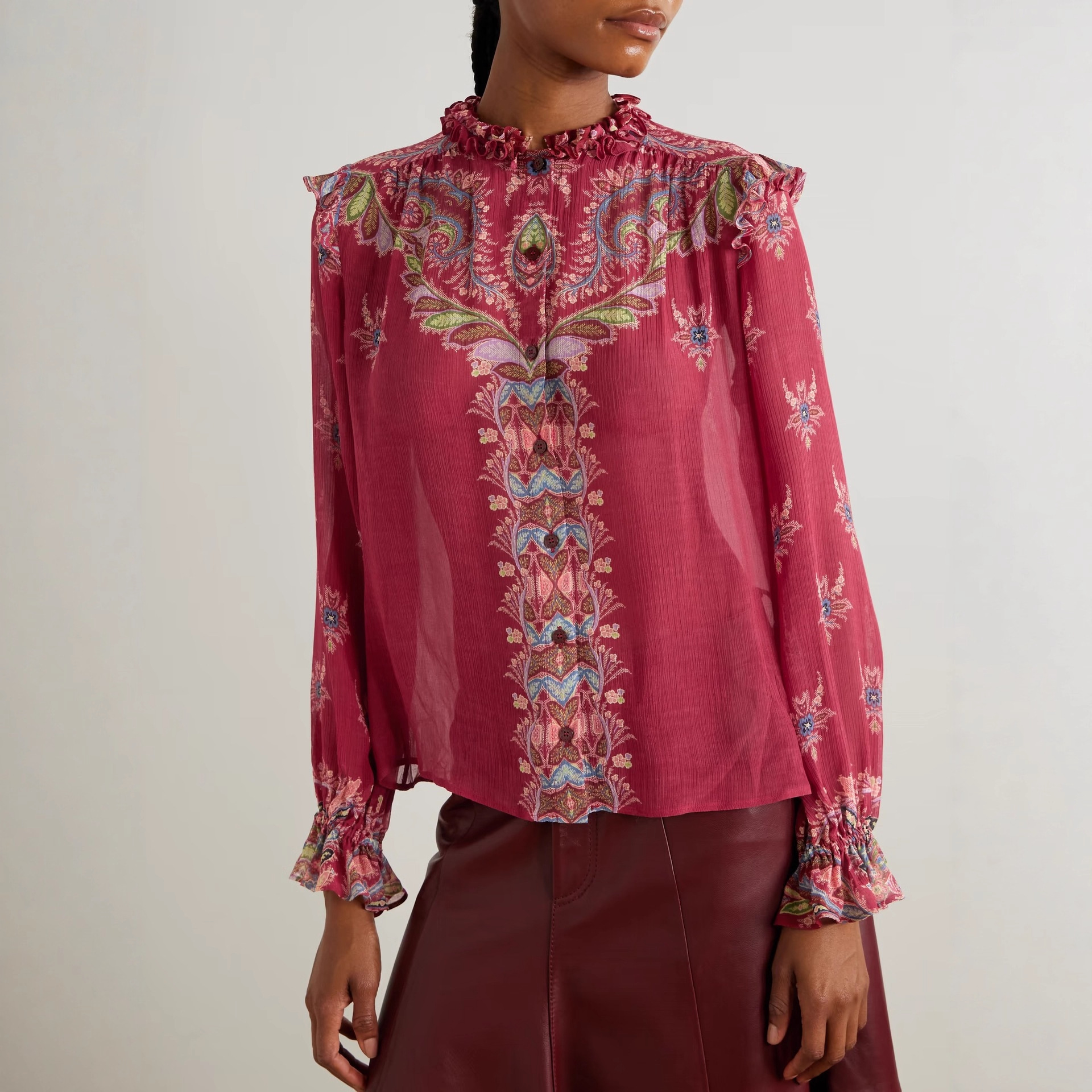 Elegant Silk Chiffon Blouse An - Vintage Fashion Outfit 리뷰 및 가격