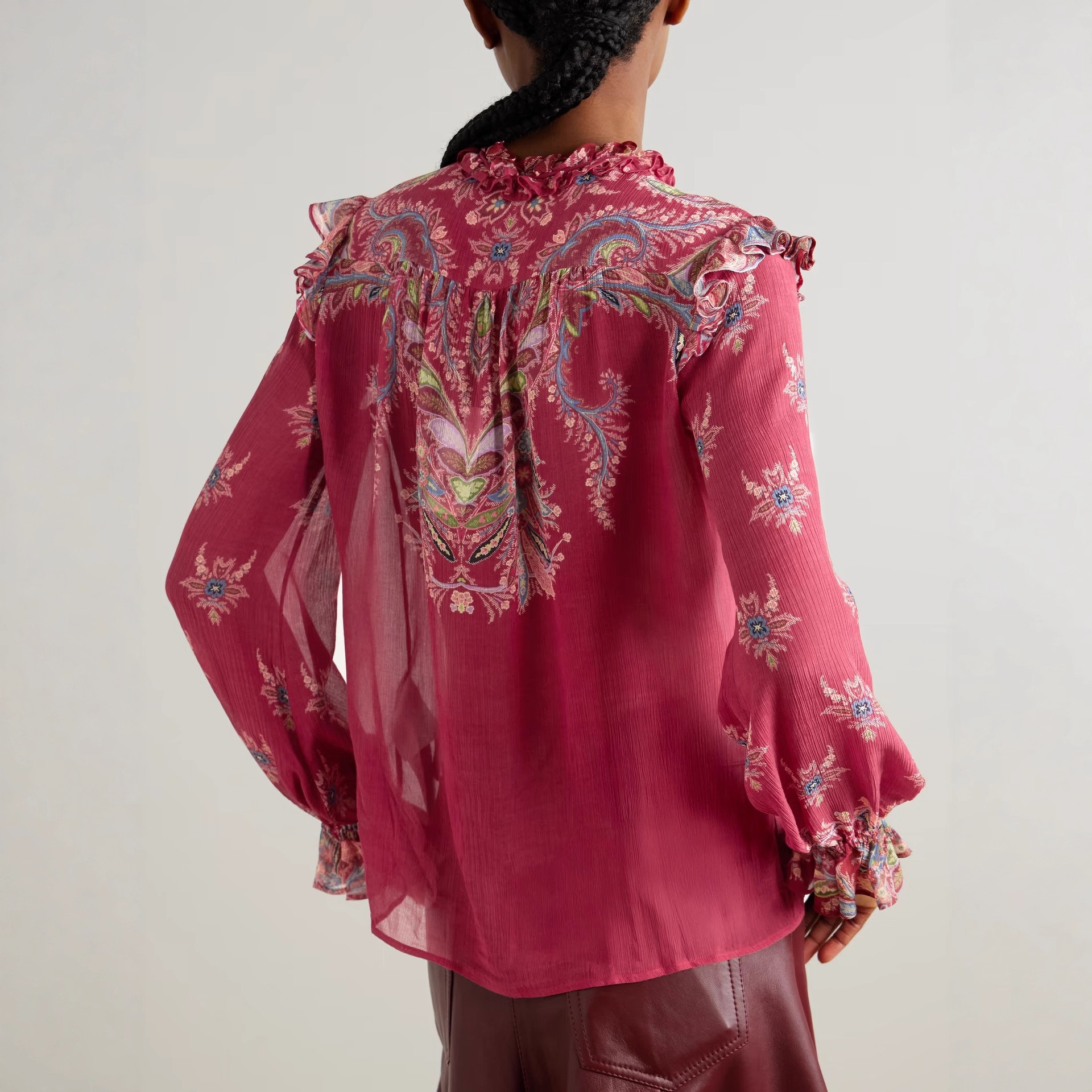 Elegant Silk Chiffon Blouse An - Vintage Fashion Outfit 리뷰 및 가격