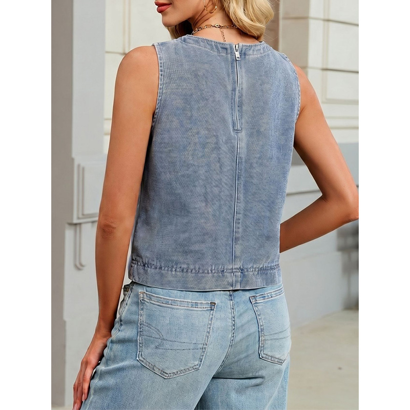 Benuynffy Casual Round Neck De - Vintage Fashion Jeans 리뷰 및 가격