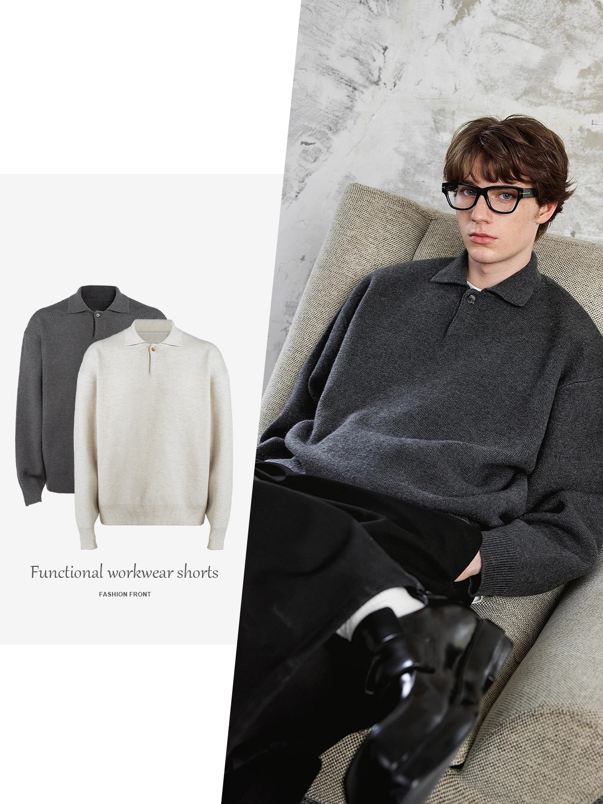 Fur Collar Pullovers Cashmere  - Vintage Urban Fashion 리뷰 및 가격