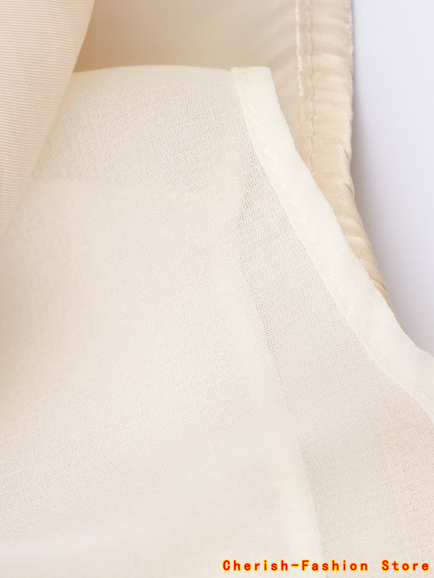 Women Fashion Beige Tierred Ru - Vintage Fashion Style Female 리뷰 및 가격