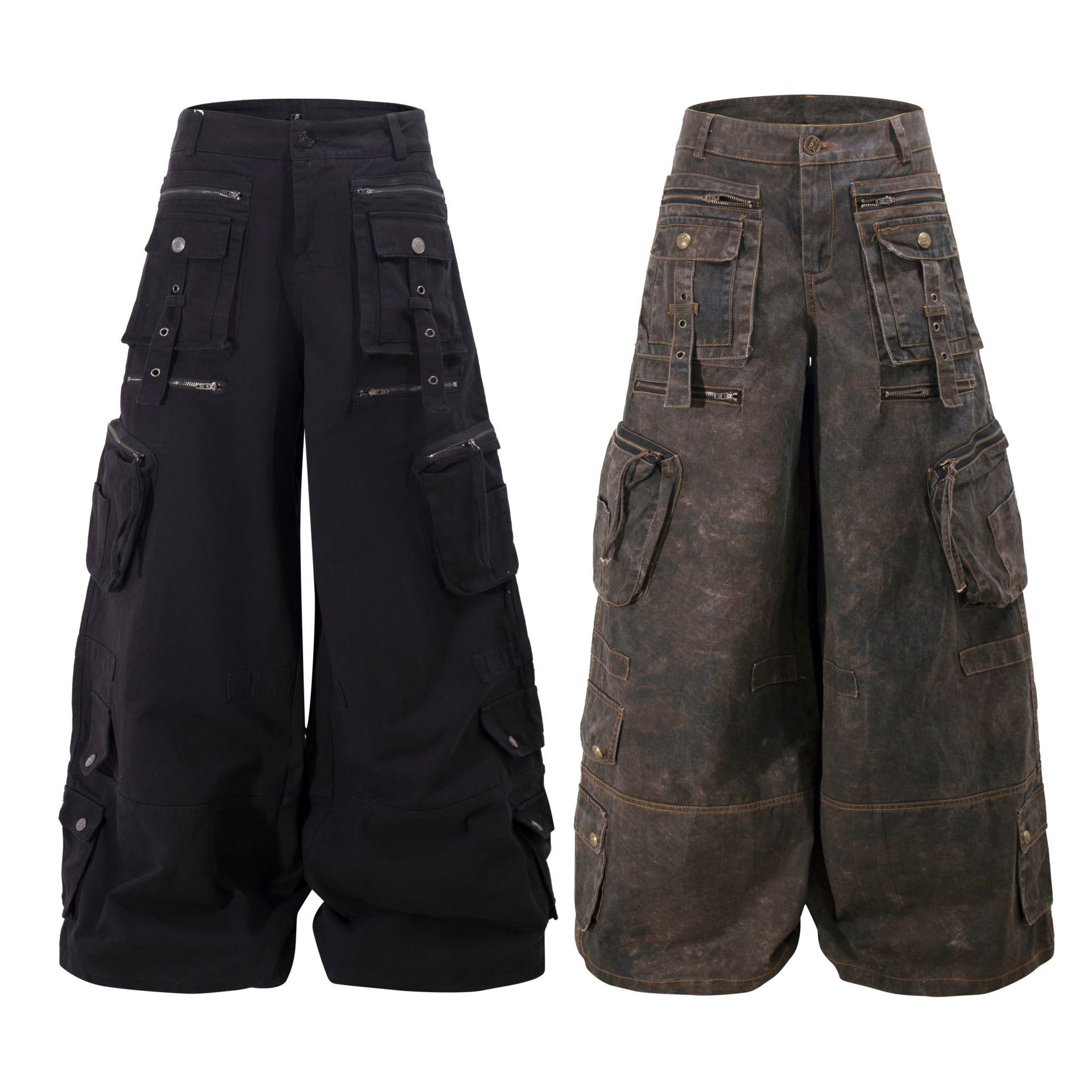 Grunge Techwear Wide Leg Cargo - Vintage Fashion Jeans 리뷰 및 가격
