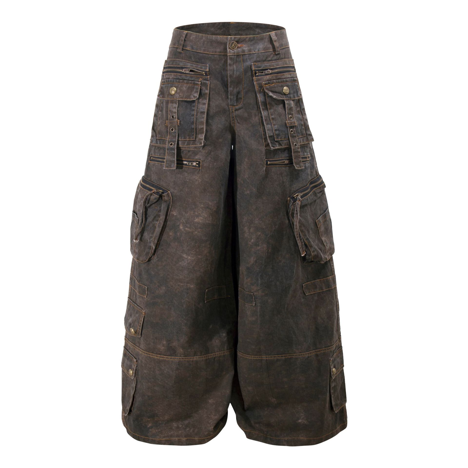 Grunge Techwear Wide Leg Cargo - Vintage Fashion Jeans 리뷰 및 가격