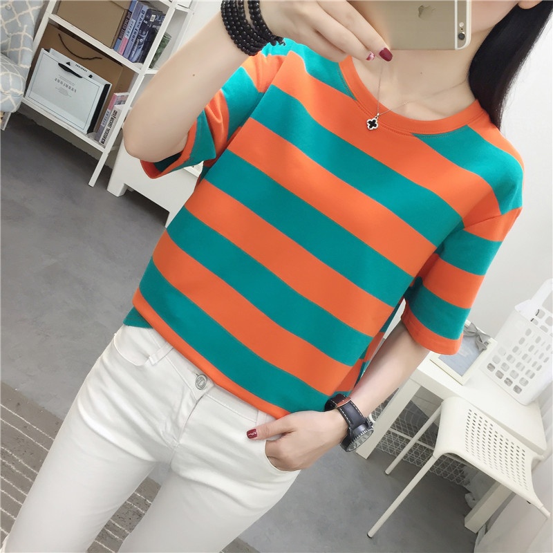 Trendy Striped Loose Fit Short - Vintage Fashion Influencers 리뷰 및 가격