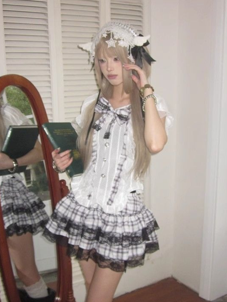 Japanese Sweet Preppy Style 2  - Vintage Fashion Style Female 리뷰 및 가격