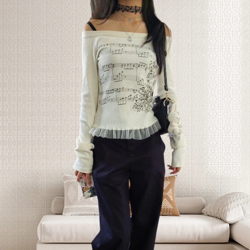 Autumn Y2K Harajuku Retro T-Sh - Retro Vintage Korean Fashion 리뷰 및 가격