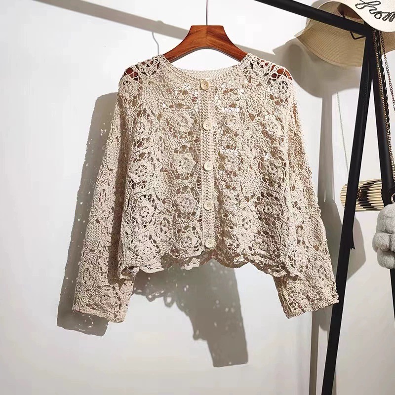 Retro Hook Flower Hollow Out T - Vintage Fashion Retro Outfit 리뷰 및 가격