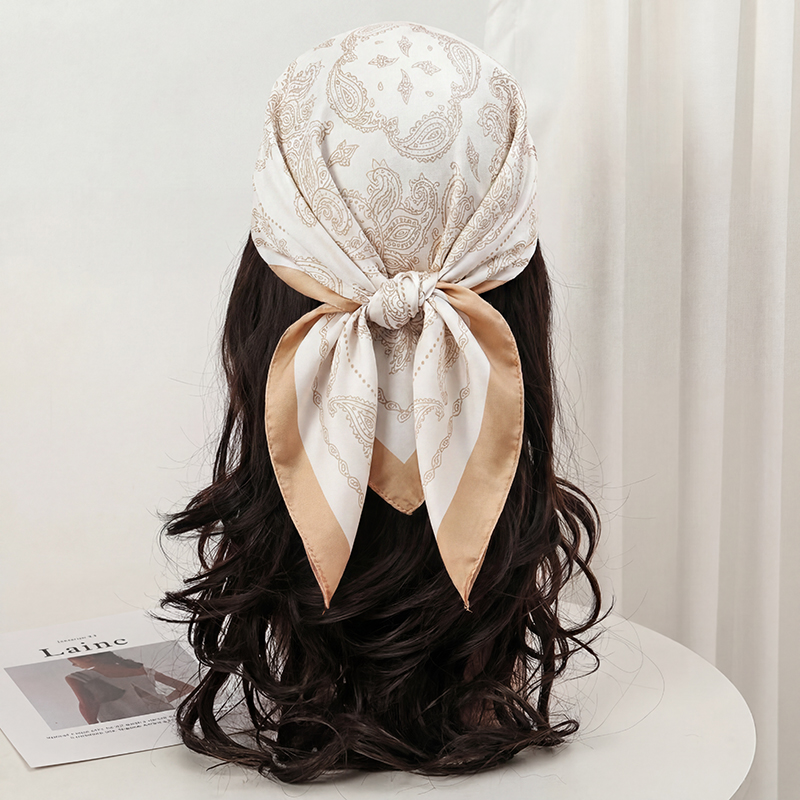 Vintage Beige Paisley Print Sq - Vintage Fashion Ai 리뷰 및 가격