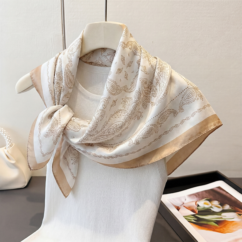 Vintage Beige Paisley Print Sq - Vintage Fashion Ai 리뷰 및 가격