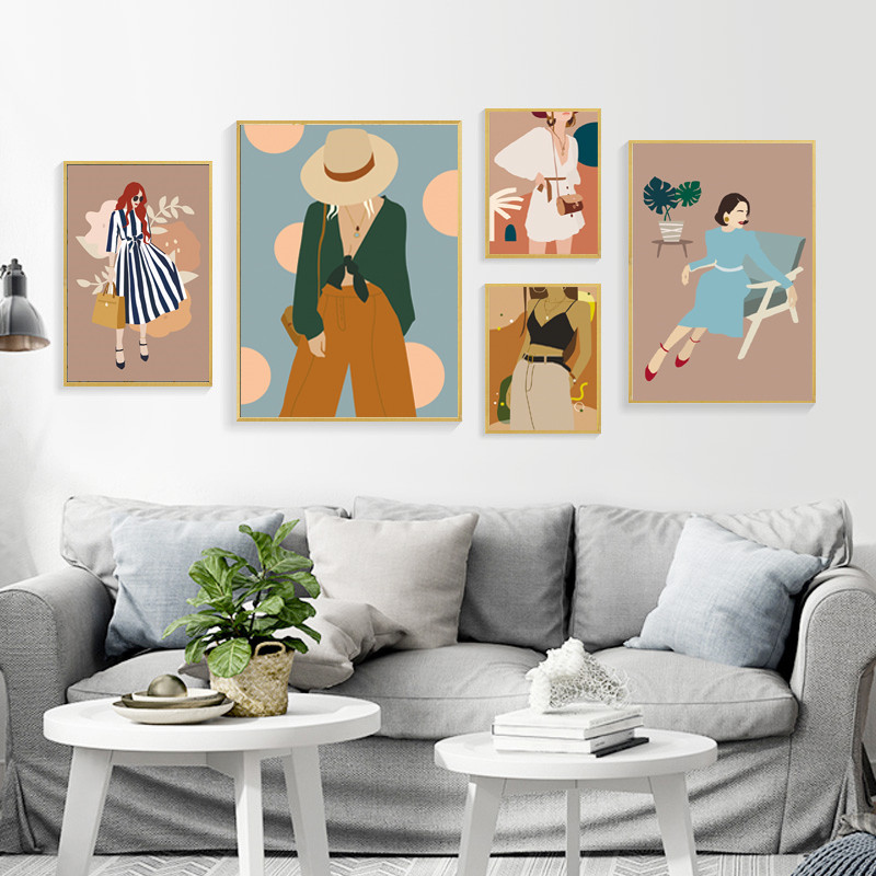 Vintage Girl Fashion Abstract  - Vintage Fashion Prints For Wall 리뷰 및 가격
