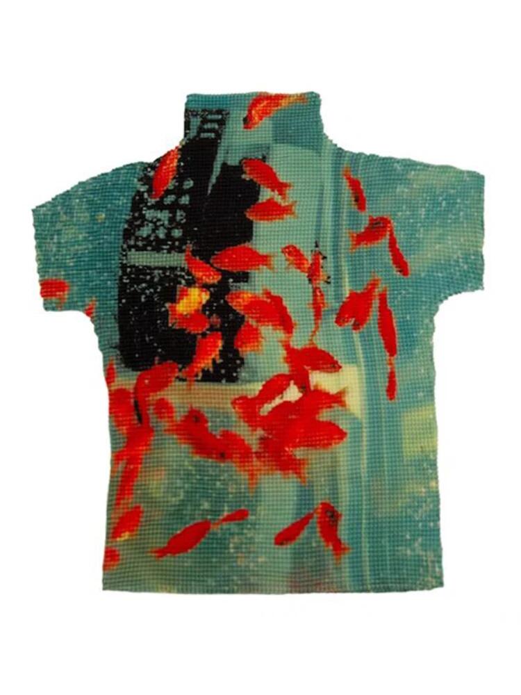 Women's T-Shirt Retro Print Hi - Retro Vintage Korean Fashion 리뷰 및 가격