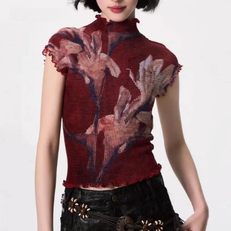 Women's T-Shirt Retro Print Hi - Retro Vintage Korean Fashion 리뷰 및 가격