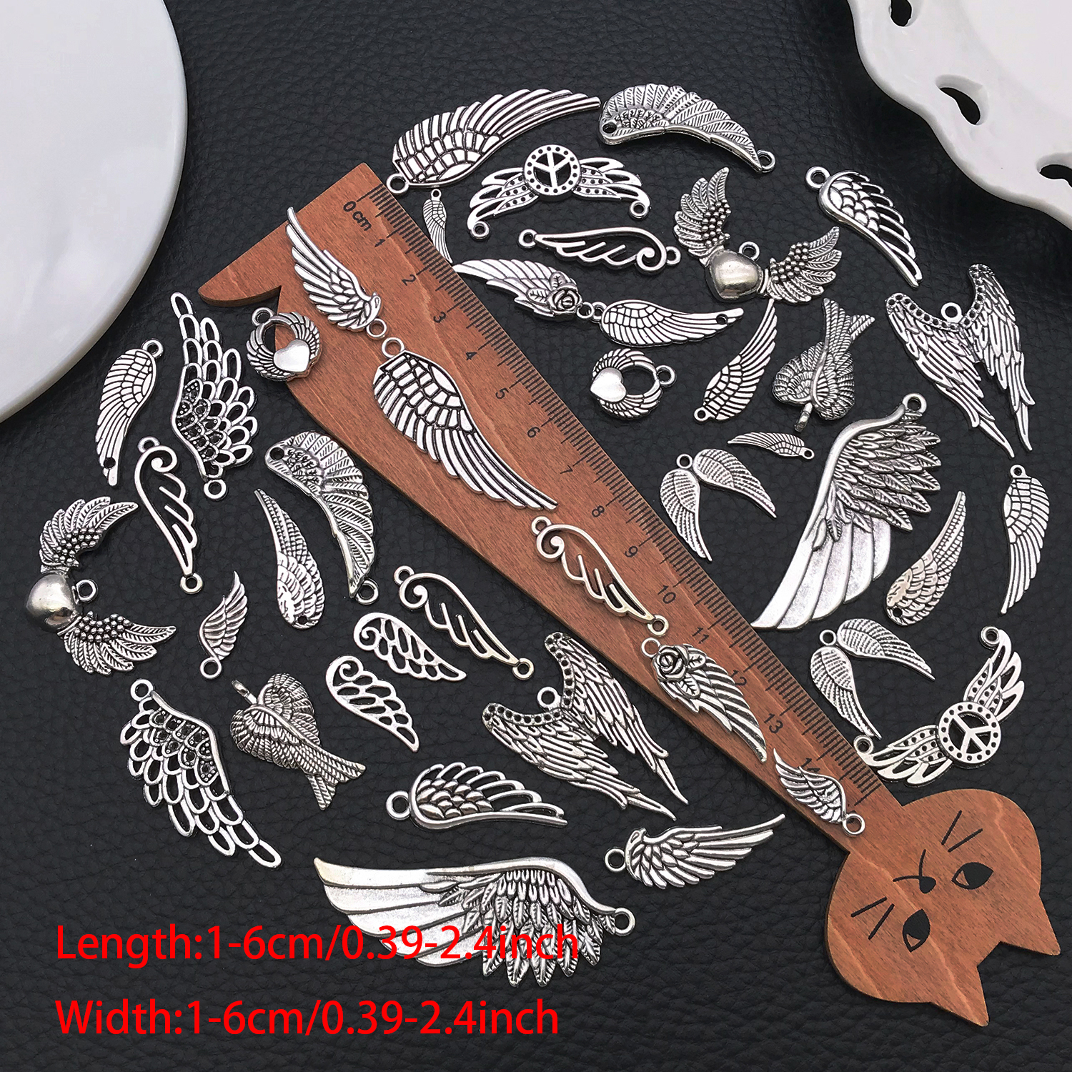 Angel Wing Charms, New 22/42 P - Vintage Fashion Words 리뷰 및 가격