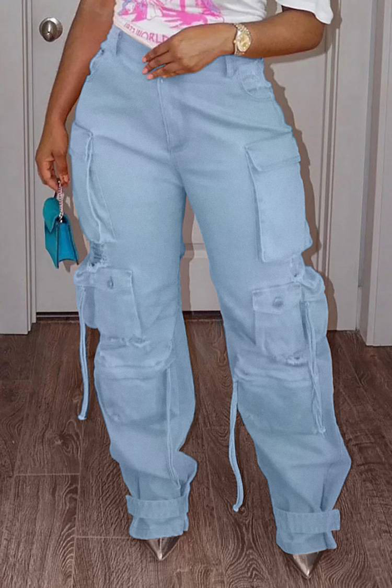 Plus Size Cargo Denim Jeans Po - Vintage Fashion Plus Size 리뷰 및 가격