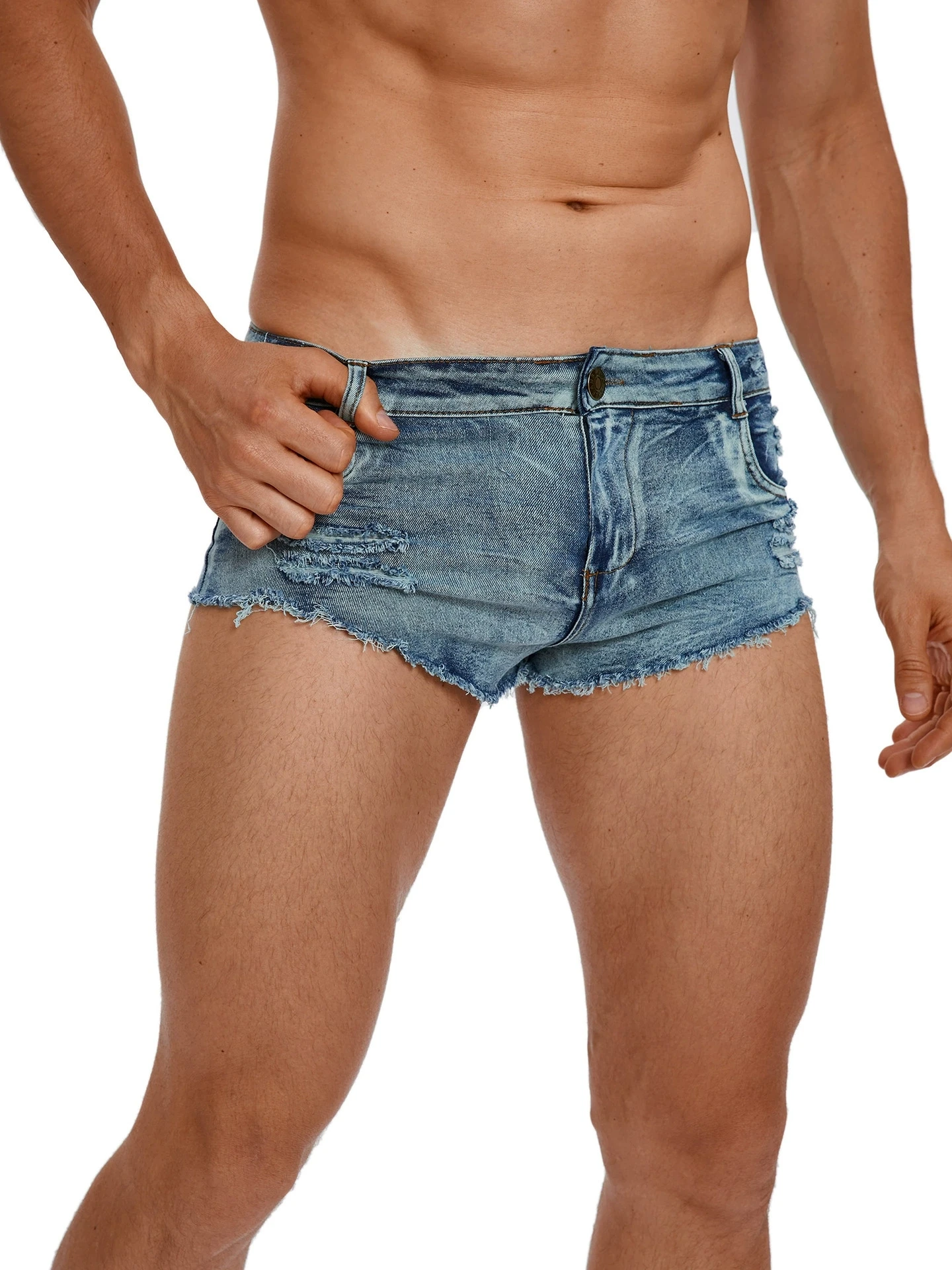 Men's Low Waist Jeans Shorts F - Vintage Fashion Jeans 리뷰 및 가격
