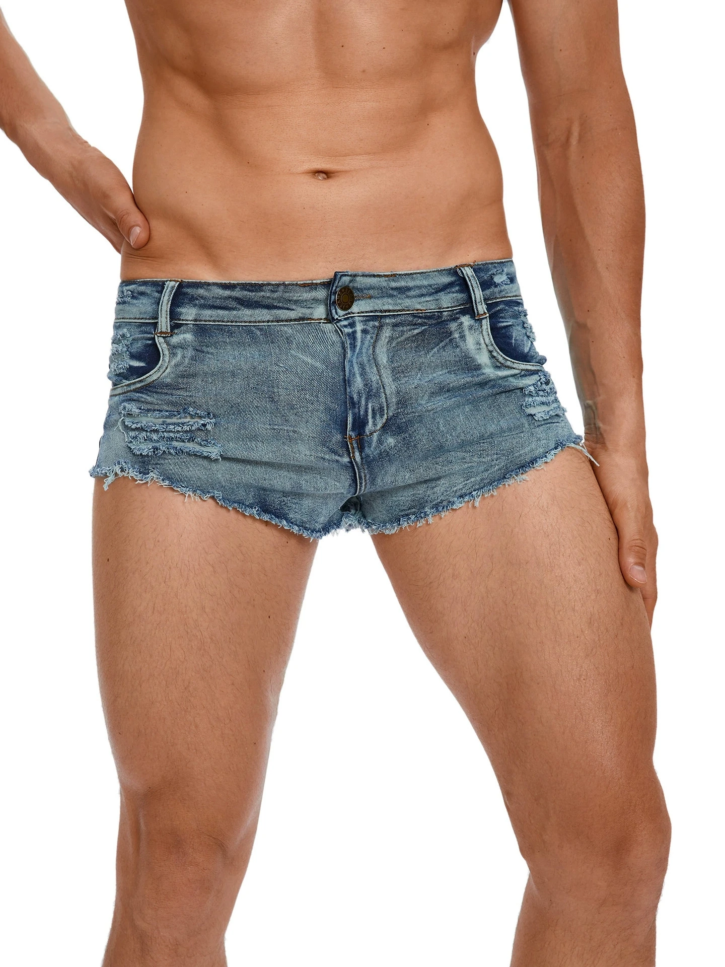 Men's Low Waist Jeans Shorts F - Vintage Fashion Jeans 리뷰 및 가격