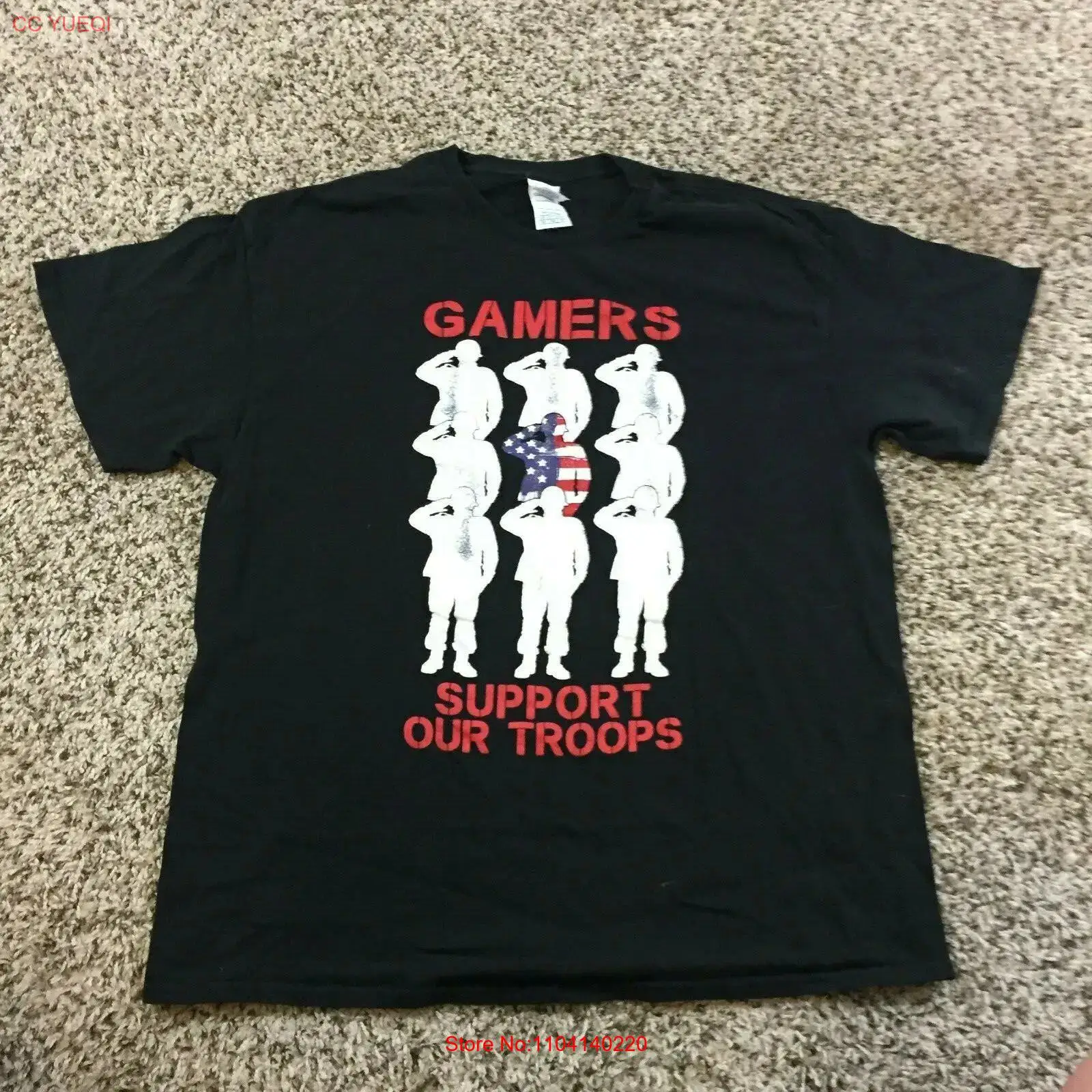 Gamers Support Our Troops Men  - Vintage Fashion Video 리뷰 및 가격