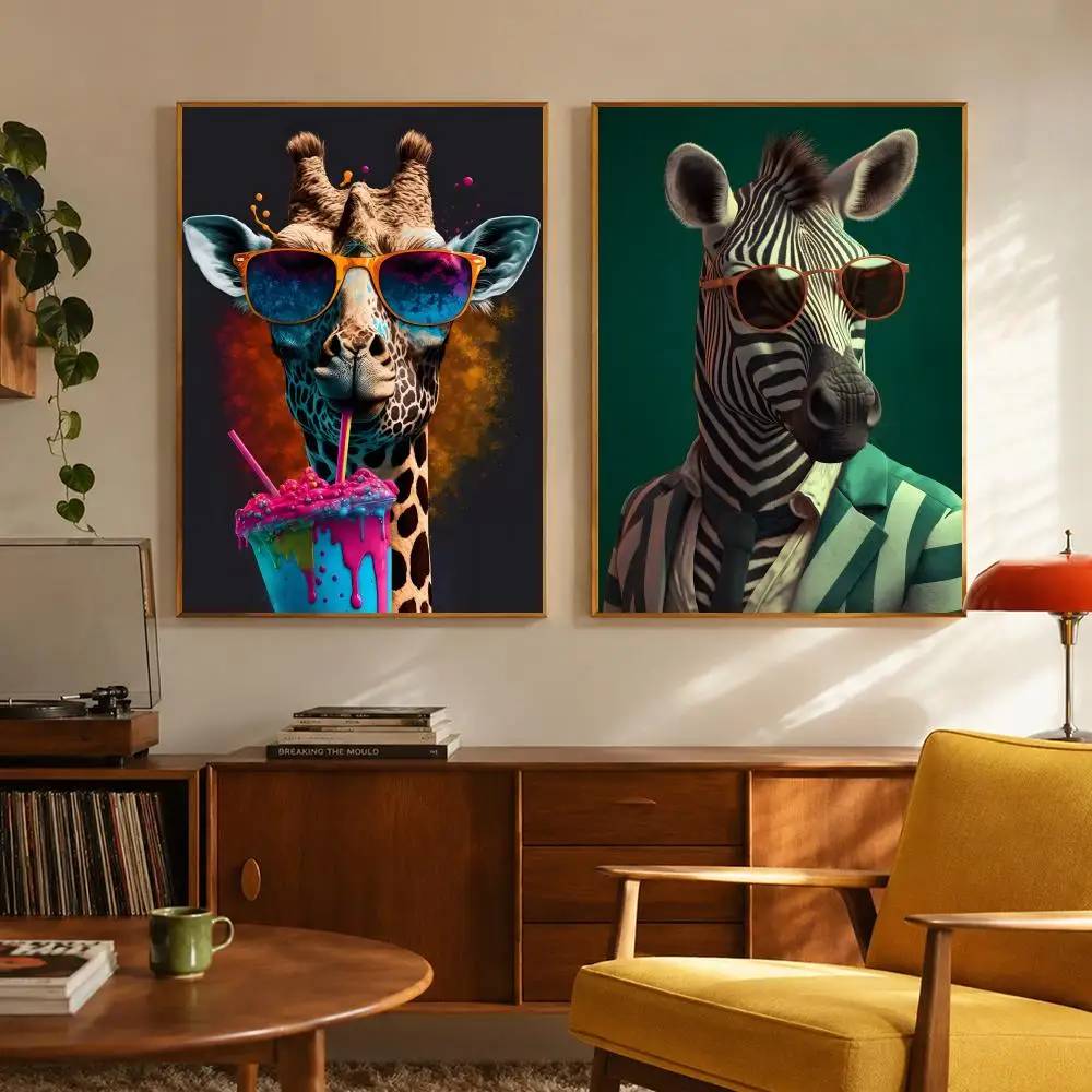 Art V-Vibrant Animal Bubble Fa - Vintage Fashion Prints For Wall 리뷰 및 가격