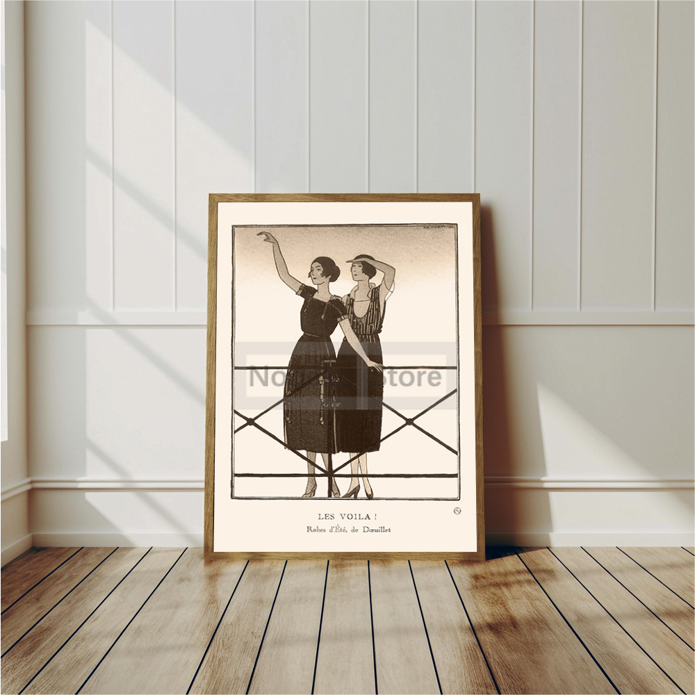 Vintage French Deco Art Illust - Vintage Fashion Prints For Wall 리뷰 및 가격
