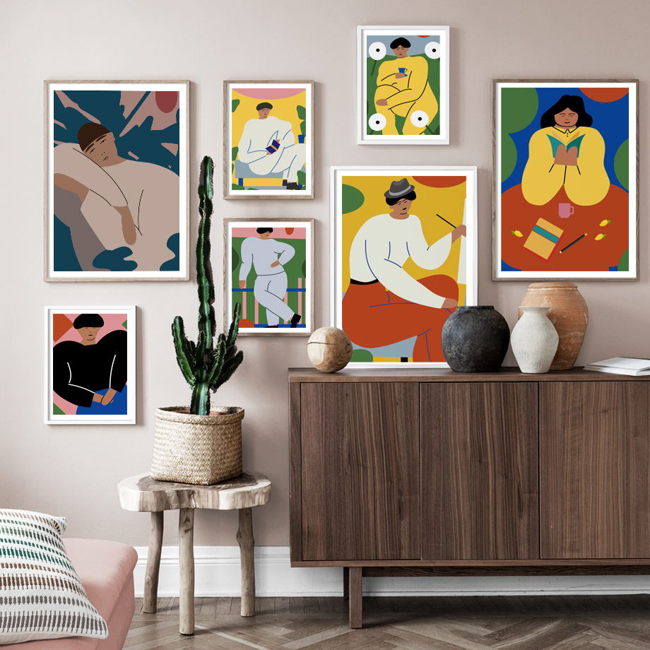 Abstract Vintage Fashion Figur - Vintage Fashion Prints For Wall 리뷰 및 가격