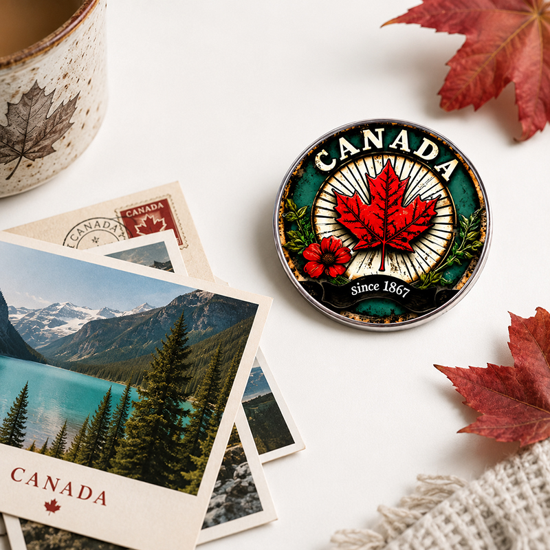 Retro Canada Maple Leaf Glass  - Vintage Fashion Buyer 리뷰 및 가격